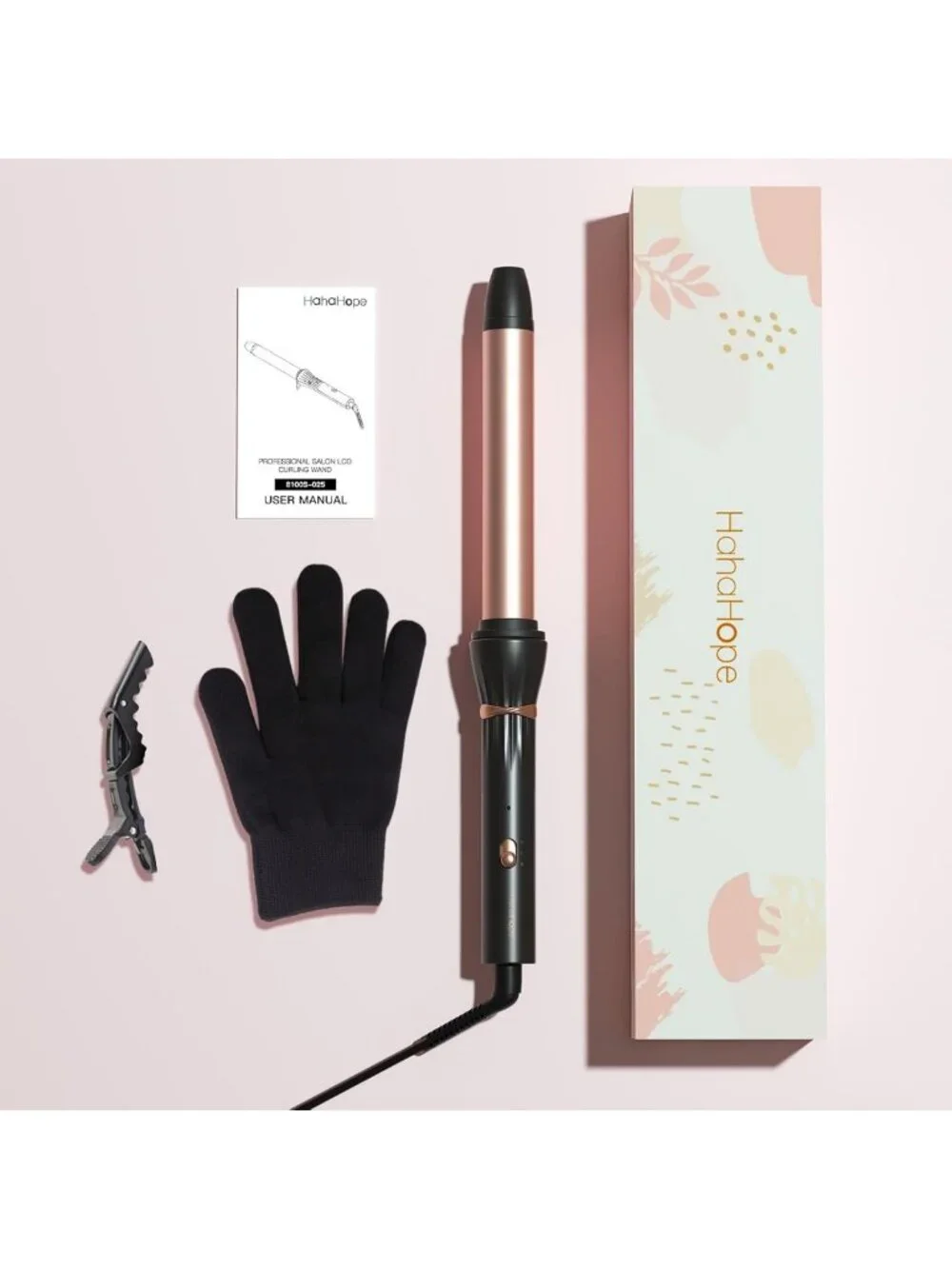 1-Inch Ceramic Curling Wand for Loose Waves, Long Barrel, Dual Voltage, 2 Heat